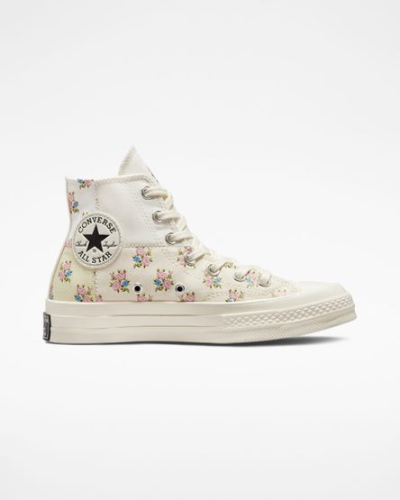 Tenisi Inalti Dama Converse Chuck 70 Patchwork Floral Bej Albi | RO JIG13T598